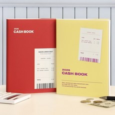 인디고 2026 기본 가계부 (날짜형 1년용), 레드