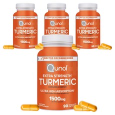 Qunol 特強效薑黃 1500mg 素食膠囊, 4個, 90錠