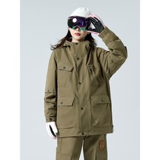 ONE牌 男女同款 三合一衝鋒衣外套 防潑水防風奧麗絨保暖厚外套 深咖色 2XL