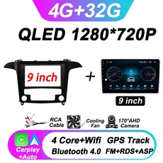 포드 S-MAX 2007 - 안드로이드 카플레이 오토라디오 GPS 네비 카 스테레오 유닛 DSP 와이파이, 14 4G 32G CAM