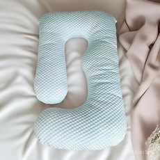 孕㛿枕側臥枕護腰側睡託腹枕孕期專用睡覺神器哺乳u型枕廠家 育嬰護理, 天青綠【雙面使用】,160*80cm