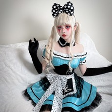 로리돌스 앨리스 메이드 성인 할로윈 고급 코스프레 의상