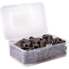 PANA 파나 100개 네일 샌딩 밴드 전문 매니큐어 아크릴 네일용 드릴 비트에 완벽하게 맞는 (80 그릿 브라운) 121300, Large Brown, 80 Grit