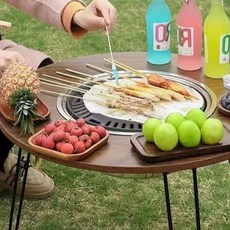 캠핑테이블 화로 접이식 테이블 셋트 + 수납가방, 블랙