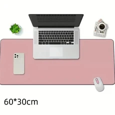 1pc 대형 600300mm 사무실 책상 보호대 매트 PU 가죽 방수 마우스 패드 데스크탑 키보드 게임, 01 pink