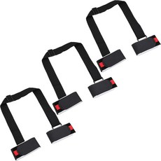 3피스 스키 캐리어 스트랩 스키 스트랩 및 폴 캐리어 스키 휴대용 스트랩 스노우보드 폴 부츠 캐리 슬링 스트랩 숄더 슬링 크로스 백 밴드 쿠션 패스너 테이프 스트랩 스, 3피스 스키 캐리어 스트랩, 스키 스트랩 및 폴 캐리어