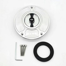 오토바이 새로운 CNC 알루미늄 연료 가스 탱크 커버 혼다 호환 CBR 600 F4I F4 F3 F2 신속한 잠금 장치, Silver and Black, 1개