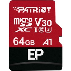 메모리 64GB A V30 안드로이드 휴대폰 및 태블릿용 마이크로 SD 카드 4K 비디오 녹화 PEF64GEP3MCX, 64GB 5 Pack