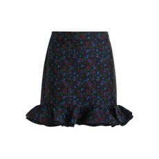 에센셜앤트워프 플로럴 프린트 러플 헴 스커트