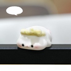 귀여운 플러피 데스크 디스플레이 소품 선물 차량악세사리 자동차 컴퓨터 장식, 1개, 플로잉 하트