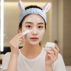 셀링스타일 1+1+1 귀여운 헤어밴드 세안밴드, 1세트, 실버 그레이, 로즈 핑크, 스카이 블루