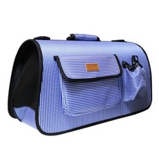강아지 줄무늬 이동가방 블루 L 1P 고양이 이동장 강아지이동장 강아지이동가방 강아지켄넬 강아지여행용가방 강아지여행용켄넬 강아지외출가방 반려견이동장 반려견이동가방 반려견켄넬 반려견, 빠른배송