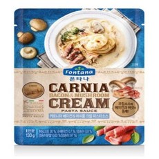 폰타나 카르니아 베이컨 머쉬룸 크림 파스타소스 130g, 1개