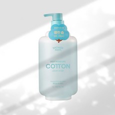샤워메이트 딥모이스처 코튼 바디워시 클린솝향, 1L, 1개