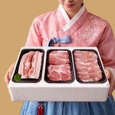 문경쑥돈 귀한분께 드리는 한돈 3종 특선 세트 1.5kg (삼겹+목살+가브리)