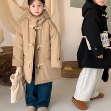 UPPERCUT 아동 후드 떡볶이단추 패딩 키즈 주니어 초등학생 후드패딩 겨울점퍼 남녀공용 아우터