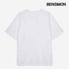 벤시몽 사이드 스냅 오버핏 티셔츠 (BS5STS505WH) 3271151