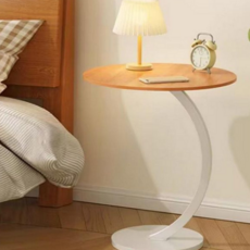 사이드 테이블 네잎클로버 이동식 유럽식 원형 미니 사이드 테이블 침대협탁 침대사이드테이블 거실테이블, 블랙