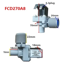 Little Swan Haier 세탁기 입구 밸브 FCD90A/FCD 270A 범용 입구 솔레노이드 밸브용, 01 FCD270A8