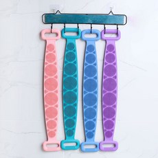 때밀이 각질제거 때밀기 바디브러쉬 실리콘 양면, D 그린