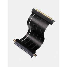 EZDIY-FAB PCIe5.0X16 180 GPU延長排線 64GB/s 支援RTX50/40/RX9000等顯卡, 1個, 黑色,20cm 180度, EZDIY-FAB PCIe5.0X16 180°GPU延長排線