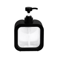 헬로제인 사각 투명 다용도 디스펜서 500ml, 블랙, 1개
