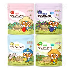 뽀로로 한입 크리스피롤 4종, 1세트, 240g, 딸기+블루베리+치즈+야채