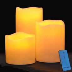 전자양초 리모컨 LED양초무드등 3P세트 LED촛불 스마트램프, 1개