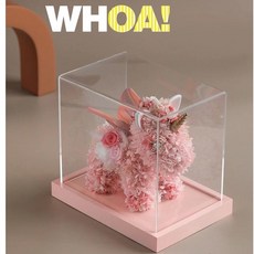 獨角獸永生花 繡球花 生日告白禮物 情人節禮物 含壓克力盒 緞帶