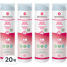 모이스올가 프리미엄 유기농 화장솜, 100개입, 20개