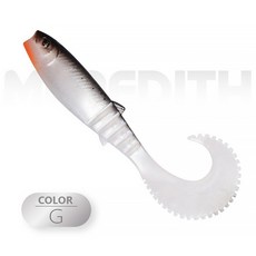 [루어 낚시 베이트] MEREDITH 70mm 90mm 110mm 식인종 곡선 꼬리 인공 워블러 미끼 소프트 실리콘 웜 배스 루어 수플레, [00] 90mm 10pcs, [00] G