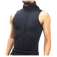 HeleiWaho Men 頭套 背心 氯丁橡膠潛水衣 防寒衣 2.5mm衝浪衣 保暖 超彈, 男XXL