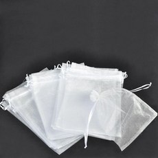 망사주머니 망사 선물 포장 방향제 주머니 소형 7x9cm M11495, 1개, 화이트