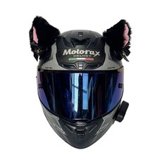 디어템 헬멧 털 고양이 귀 장식, 블랙