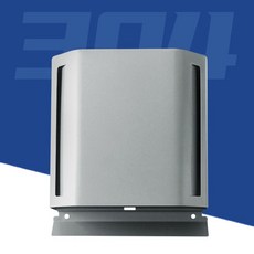 사각 눈물방지 후드캡 벽체오염 방지 환기캡, 그레이_100mm