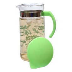 듀란사 유리 물병 물통 보리차 워터저그 1.5L 그린, 1개