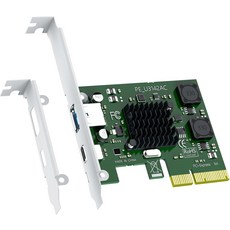 GLOTREND U342AC 2포트 0Gb PCIe USB 확장 카드 USB-C 및 USB-A 포트USB 3.2 2세대 PCIE X4 인터페이스 WindowsLinuxma와 호환
