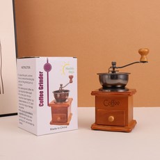 復古手搖磨豆機咖啡豆研磨機家用迷你磨豆機手機咖啡磨豆機, 1個, MG317小木盒咖啡磨:如圖所示1419, 1L