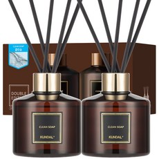 쿤달 퍼퓸 디퓨저 2p + 섬유스틱 10p, 클린솝, 200ml, 1개