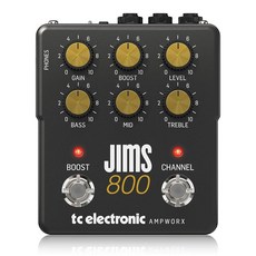 TC Electronic JIMS 800 PREAMP 기타 페달 | 독립 채널 컨트롤이 있는 트윈 채널 기타 프리앰프 DI 및 헤드폰용 프리/포스트 부스트 및 전용 출력 15