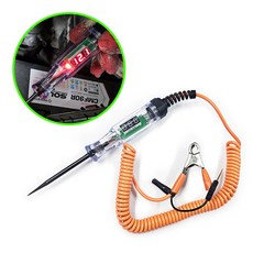 LED 디지털 차량용 배선테스터기 5V-90V 290mm 전문가용 단선 체크 접지 전압 검전기 자동차 전기 배터리 테스타기, 1개