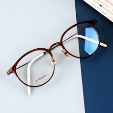 BEIMA Round 002 5G牛角框鈦金屬眼鏡框