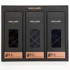 Pierre Cardin PARIS 男款竹炭格紋襪 3入組+購物袋