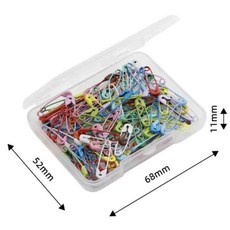 소형 옷핀 안전핀 세트 19mm 컬러 박스포장, 120개, 칼라혼합