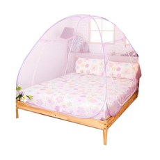 LUST STYLE 蒙古包式摺疊蚊帳 加大空間 透氣網紗 免安裝, 米