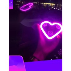 자동차 튜닝용품 하트모양 식빵등 태양광 무선 경고등, 5. 하트등 아이스블루 2개