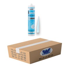 탑씰 무초산 실리콘 창틀 샷시 창호 유리 방수 비초산 뉴트럴 X 투명, 1개