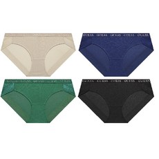 [백화점 정품] 게스언더웨어 여자 편한 속옷 데일리 통기성 쿨메쉬 로고밴딩 캐주얼 4종 택1 노라인 햄 팬티