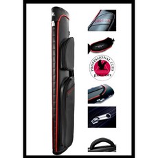 國華撞球 加拿大Falcon黑色硬殼8孔隔布球筒 3大5小 雙前截 跳桿 撞球桿, 1個