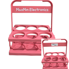 들꽃 음료 캐리어 맥주 트레이 음료캐리어 6구 로고 문구 제작, 1개, 1개, 핑크